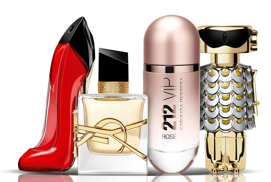 Комплект от 4 парфюма | Very Good Girl + Libre + 212 VIP Rose + Fame 100ML