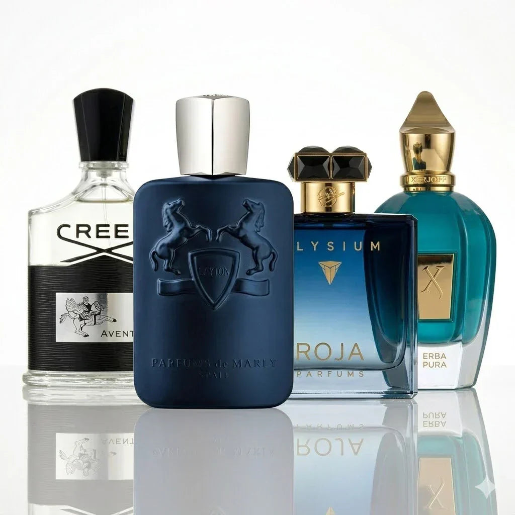 Комплект от 4 парфюма | Creed Aventus, Parfums de Marly Layton, Roja Elysium, Xerjoff Erba Pura.
